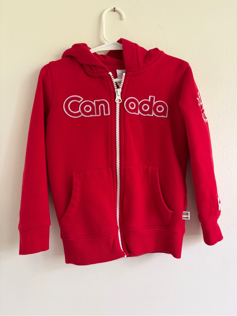 Canada Red Zip-Up Hoodie for Kids